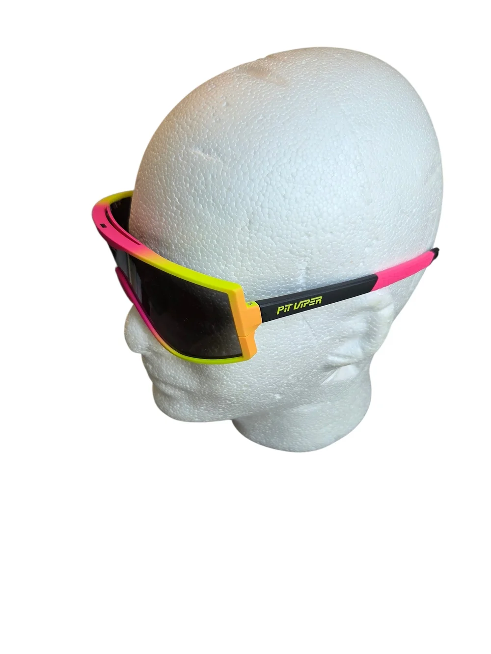 Pit Viper Neon Yellow & Hot Pink Shield Sunglasses